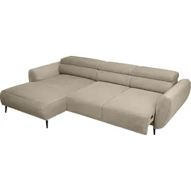 werk2 Ecksofa WERK2 "Alisson, mit elektrischer Sitztiefenverstellung, L-Form, Breite 277 cm", beige, B:277cm H:76cm T:174cm, 90% Polyester, 10% Nylon, Sofas, Ecksofa, Alisson – flexibler Komfort mit modernem Design und smarten Details.