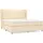 vidaXL Boxspringbett mit Matratze Creme 180x200 cm Stoff