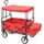 vidaXL Klappbarer Handwagen mit Sonnendach rot