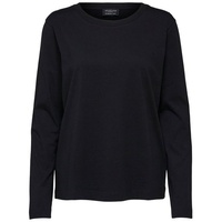 SELECTED FEMME T-Shirt Longsleeve Shirt Basic Sweater SLFSTANDARD Dünner Pullover (1-tlg) 3831 in Schwarz schwarz L (40)