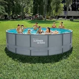 Frame-Pool Summer Waves Elite  (Ø x H: 488 x 122 cm, Grau, 19.858 l)