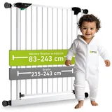 Bomi Treppenschutzgitter Mira 83-243 cm Weiß