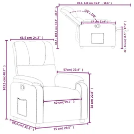 vidaXL Relaxsessel Dunkelgrau Mikrofasergewebe