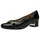 Damen Nizza Pumps SCHWARZ 39 Weit