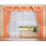 Stickereien Plauen Gardine STICKEREIEN PLAUEN "Bianca" Gr. 7, weiß, B:600cm H:175cm, Polyester, Gardinen, Gardine, veredelt mit echter Plauener Spitze Stickerei