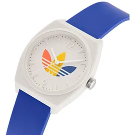 adidas Uni Uhr PROJECT TWO GRFX Kunststoff weiss AOST24070 - Blau