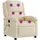 vidaXL Massagesessel 47 x 99,5 x 47 cm Creme Polyester mit Fernbedienung