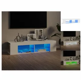 vidaXL TV-Schrank mit LED-Leuchten Weiß 135x39x30 cm