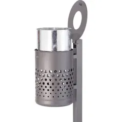 Schake Abfallbehälter 50l, + Deckscheibe Ø 360mm Höhe 440mm, beschichtet