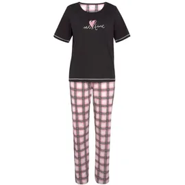 vivance dreams by lascana Vivance Dreams Pyjama kariert rosa/schwarz 32/34