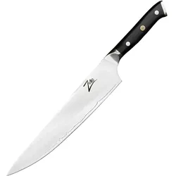 Alpha-Royal Japanese Serie 10` Chefkochmesser Damaszener-Stahl Schwarz