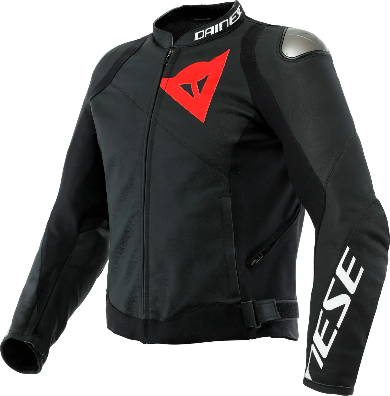 Dainese Sportiva, veste en cuir - Noir Mat/Noir Mat - 52