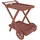 deluke Teewagen RENATE mit 2 Etagen geölt Eukalyptus Natur 80x54x88cm Servierwagen Rollwagen Beistellwagen