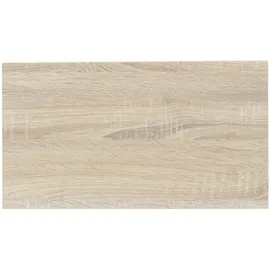 ML-Design Beistelltisch C-Form Weiß-Eiche, 45x25x64 cm, Metallgestell