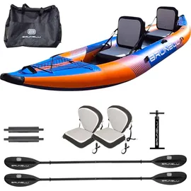 Brunelli 2 Personen Kajak aufblasbar Drop-Stitch Kanu Kayak Tour Paddelboot