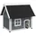 PawHut Katzenhaus Outdoor Katzenhöhle 77 x 57,5 x 68 cm Grau/Schwarz