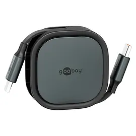 goobay USB-C auf USB-C 1 m Schwarz/Silber