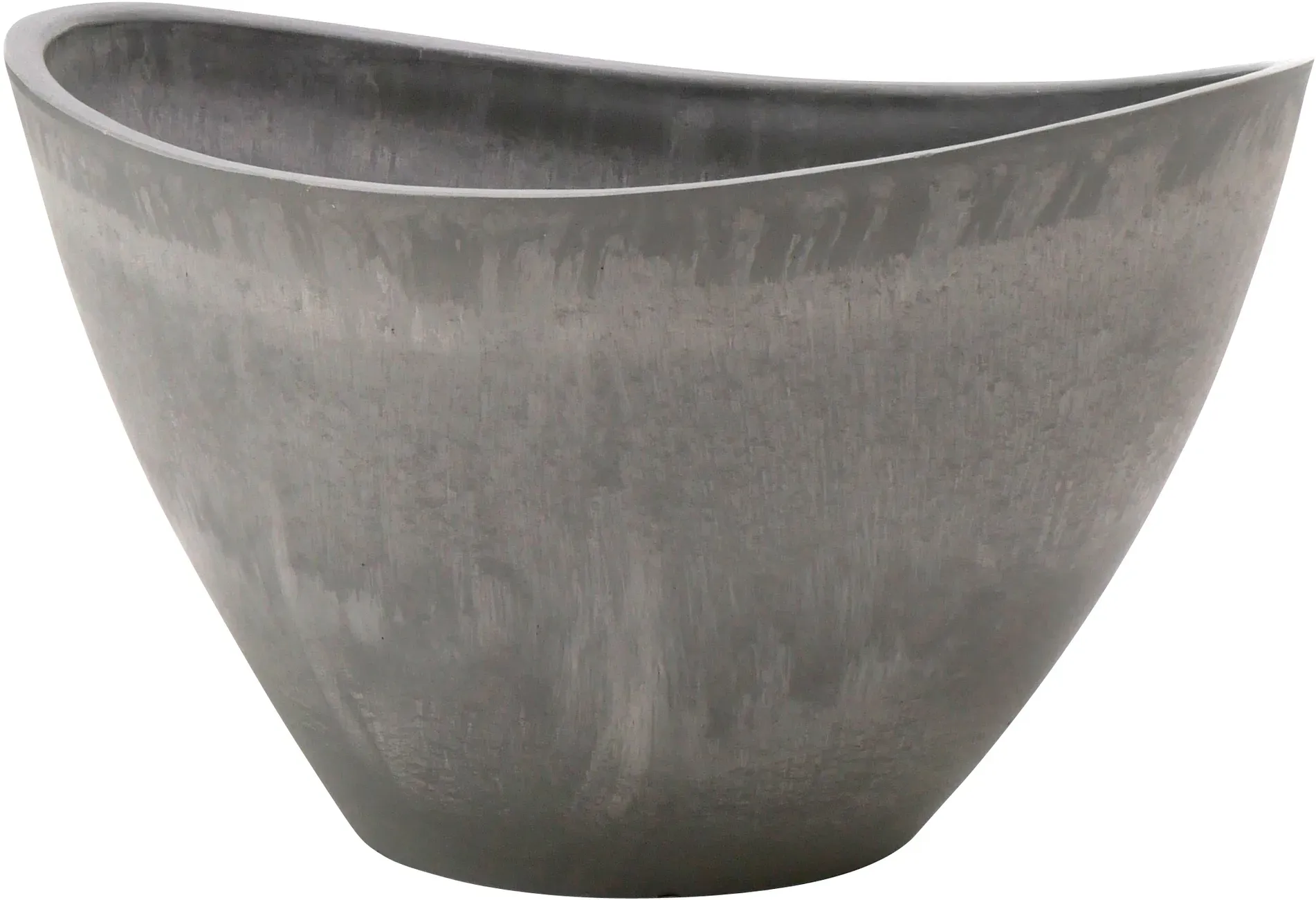 Ecostone Schiffchen ECO700 D41x30H24cm 70% Recycling  - grau