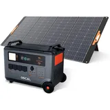 OSCAL PowerMax 6000 Portable Power Station 6000W, 3600Wh erweiterbarer Lithium-Eisen-Phosphat-Solargenerator, 1,96 Stunden volle Ladung, 5ms UPS, DC/AC Bi-Directional Inverter mit Solarpanel