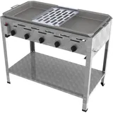 ChattenGlut Gasbräter 5-flammig 980 x 530 x 800 cm Edelstahl inkl. Reibekuchen-Aufsatz