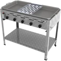 ChattenGlut Gasbräter 5-flammig 980 x 530 x 800 cm Edelstahl inkl. Reibekuchen-Aufsatz