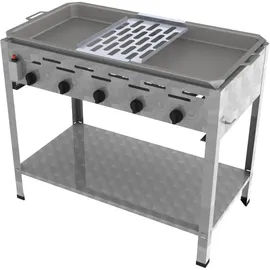 ChattenGlut Gasbräter 5-flammig 980 x 530 x 800 cm Edelstahl inkl. Reibekuchen-Aufsatz
