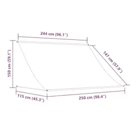 vidaXL Markise Einziehbar 250 x 150 cm anthrazit