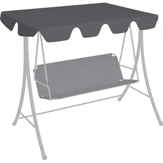 vidaXL Ersatzdach für Hollywoodschaukel Anthrazit 150/130x105/70 cm