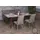 MCW Esszimmer-Set MCW-G55, 2er-Set Stuhl + Sitzbank 180cm, Edelstahl gebürstet Stoff/Textil Chenille ~ dunkelgrau
