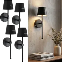 ideoon lights Elegante LED Wandleuchte (180 lm) 4er-Set Schwarz