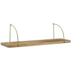 FineBuy Wandregal Holz Metall Hängeregal Regal Klein Industrial Bücherregal Wand