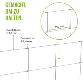 GAH Alberts Weidezaun 1500 x 100 cm Stahl