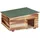 Relaxdays Igelhaus, braun Holz, Kunststoff, 40x21.5x40 cm, Gartenzubehör, Gartendeko