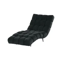Switch Relaxliege Delphi Velours 80 x 91 x 166 cm Schwarz