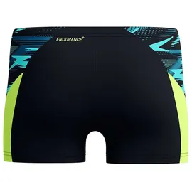 Speedo End+ Max Splice Badehose Boxer - Black / Hyper Yellow - UK 32