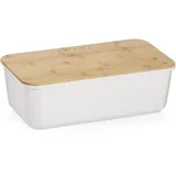 Kela Brotkasten Kunststoff Weiß/Braun