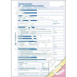 Avery Zweckform Erlaubnisschein für feuergefährliche Arbeiten A4 40 Blatt