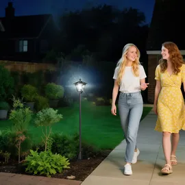 Outsunny LED Solarleuchte 15 x 15 x 120 cm schwarz