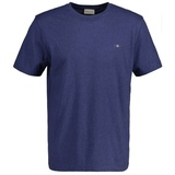 GANT Herren T-Shirt »REG Shield SS T-SHIRT«, mit Logostickerei auf der Brust, blau
