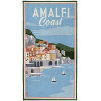 Seahorse Strandtuch Amalfi, Handtuch groß, Strandlaken, Badetuch, Baumwolle, blau