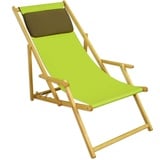 Erst-Holz Strandstuhl pistazie Liegestuhl Sonnenliege Gartenstuhl Deckchair Buche natur klappbar 10-306NKD