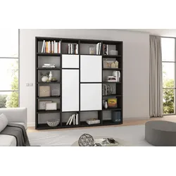 Standregal FIF MÖBEL "TOR511-2", weiß (schwarzbraun, creme weiß), Regale, Breite 227 cm
