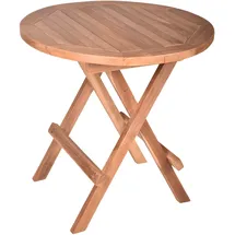 Garden Pleasure Beistelltisch MITAN Ø 50 x 50 cm Braun/Beige