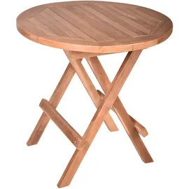 Garden Pleasure Beistelltisch MITAN Ø 50 x 50 cm Braun/Beige