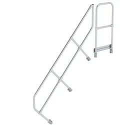 MUNK Handlauf für Treppe 45° mit Plattform, 7 Stufen