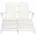 2-Sitzer Adirondack Gartenbank mit Fußstütze 119,5 x 147,5 x 89,5 cm weiß 315909