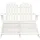 vidaXL 2-Sitzer Adirondack Gartenbank mit Fußstütze 119,5 x 147,5 x 89,5 cm weiß 315909