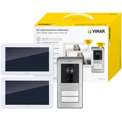 VIMAR K42916 Mehrfamilien-Video-Gegensprechanlage-Set, Touchscreen, Platte mit RFID-Lesegerät