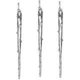 MARELIDA Weihnachtsbaumschmuck Eiszapfen gefrostet Weihnachtsdeko H: 20cm 3St.