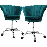 ML-Design 2er Set Bürostuhl Drehstuhl mit Rückenlehne, höhenverstellbar,